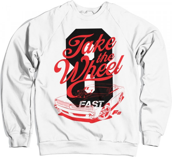 The Fast and the Furious Fast 8 Take The Wheel Sweatshirt White