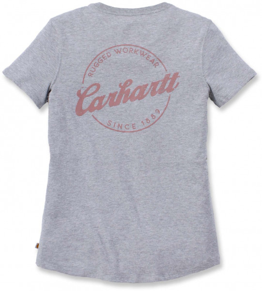 Carhartt Damen T-Shirt Lockhart Graphic V-Neck T-Shirt Heather Grey