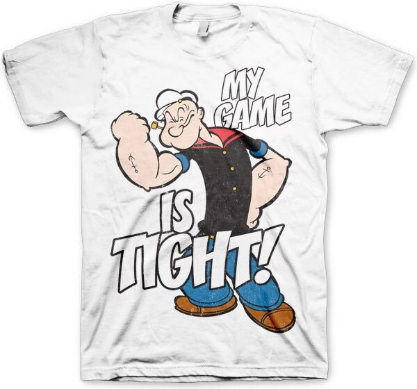 Popeye Game Is Tight T-Shirt White