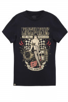 King Kerosin T-Shirt Mechanic Pin Up Black