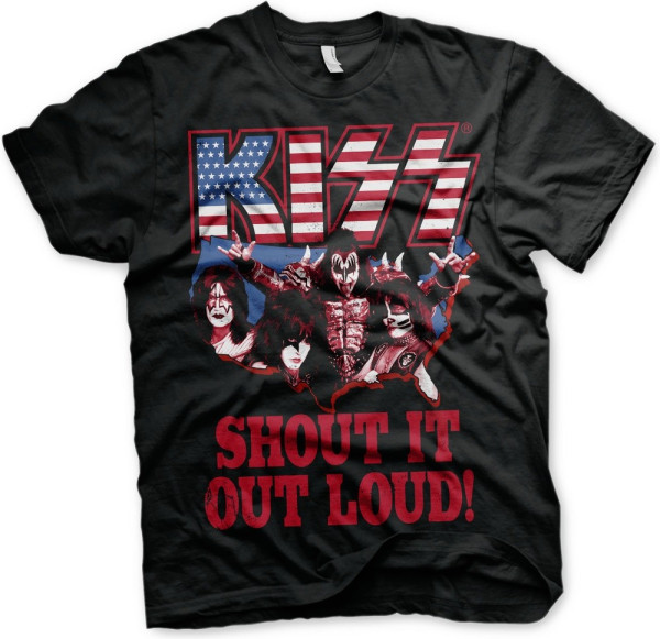 Kiss Shout It Out Loud T-Shirt Black