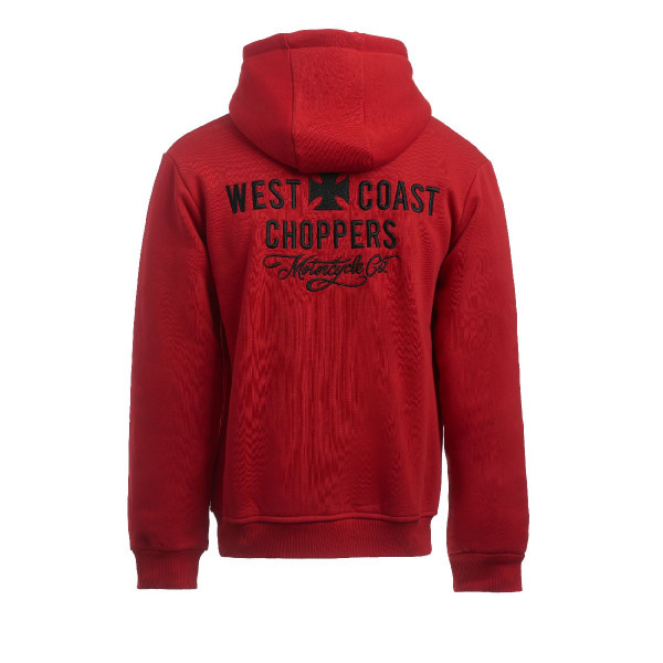 WCC West Coast Choppers Hoodie Motorcycle Co. Zip Hoody Red