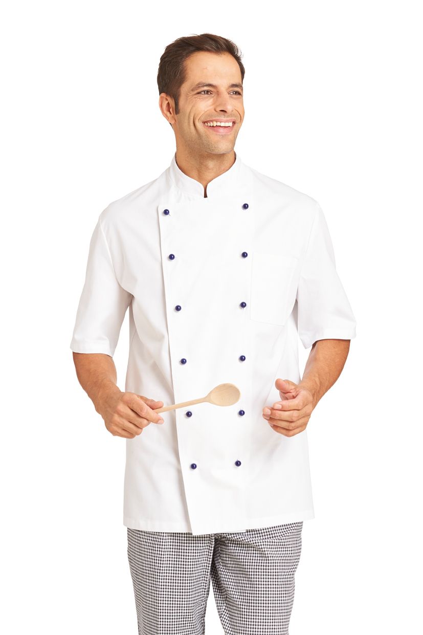 Leiber Herren Kochjacke mit 1/2 Ärmel 12/5560/01 Weiß - Herren / Unisex
