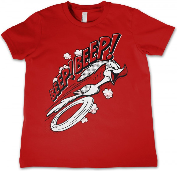 Looney Tunes BEEP BEEP Kids T-Shirt Kinder Red