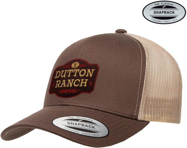 Yellowstone Dutton Ranch Premium Trucker Cap Brown-Khaki