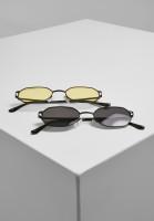 Urban Classics Sonnenbrille Sunglasses San Sebastian 2 black+black/yellow