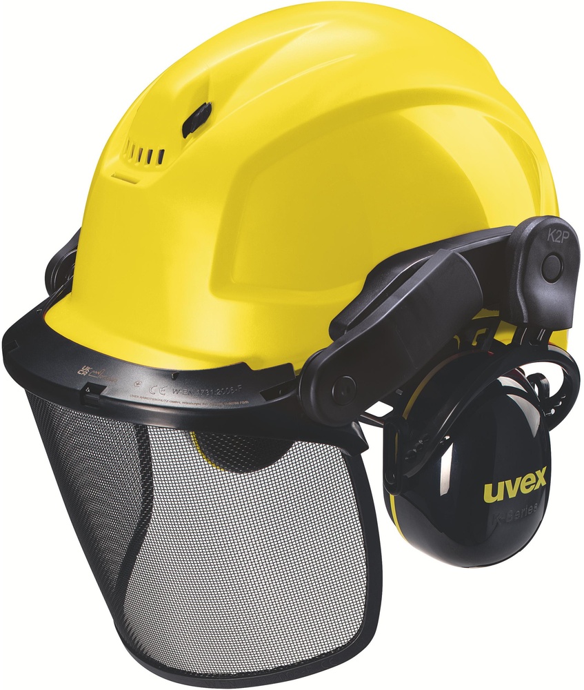 Uvex Industrieschutzhelm Pheos Mit Lüftungen Arbeitsschutzhelm B Lüftung Waldarbeiterset 9774246 - Herren / Unisex