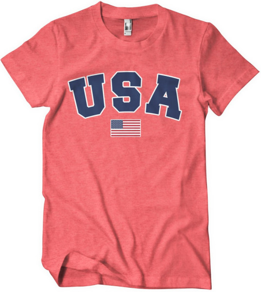 USA Varsity T-Shirt Red-Heather