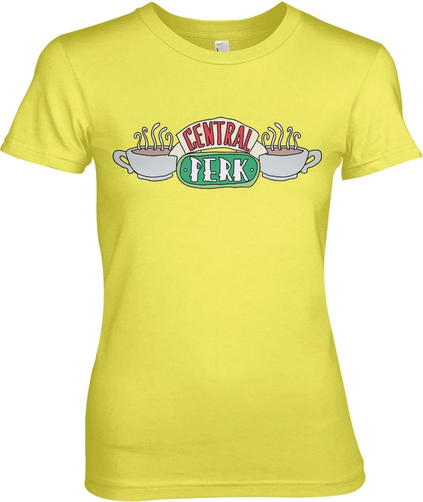 Friends Central Perk Girly Tee Damen T-Shirt Gelb - Damen