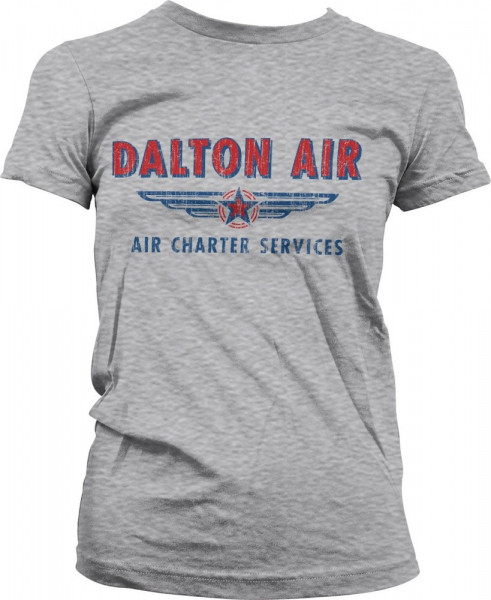 MacGyver Daltons Air Charter Service Girly Tee Damen T-Shirt Heather-Grey