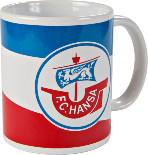Hansa Rostock Tasse Blau-Weiß-Rot Fußball Blau/Weiß/Rot-11 Oz
