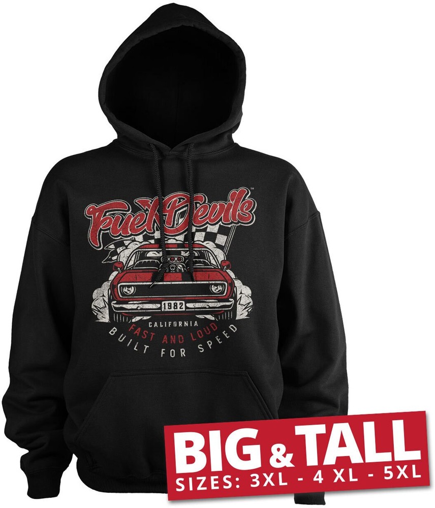 Fuel Devils Fast And Loud Big & Tall Hoodie Black Hoodies