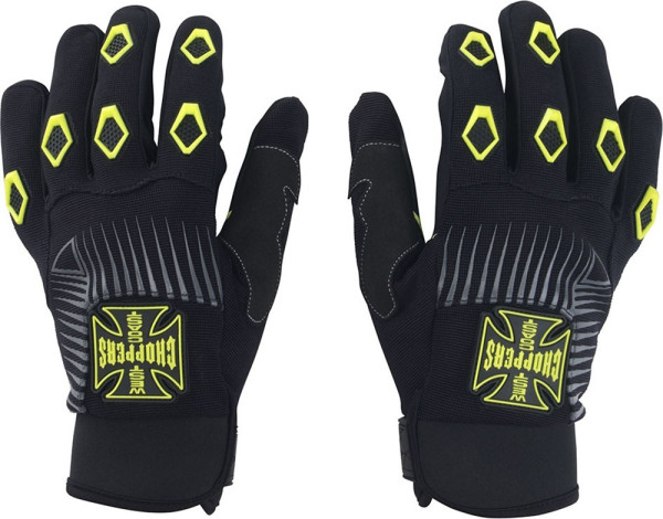 WCC West Coast Choppers Handschuhe Por Vida Black/Yellow