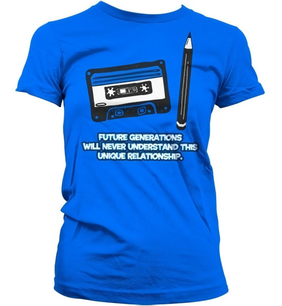 Hybris Unique Relationship Girly Tee Damen T-Shirt Blue