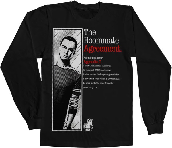 The Big Bang Theory The Roommate Agreement Longsleeve Tee Black