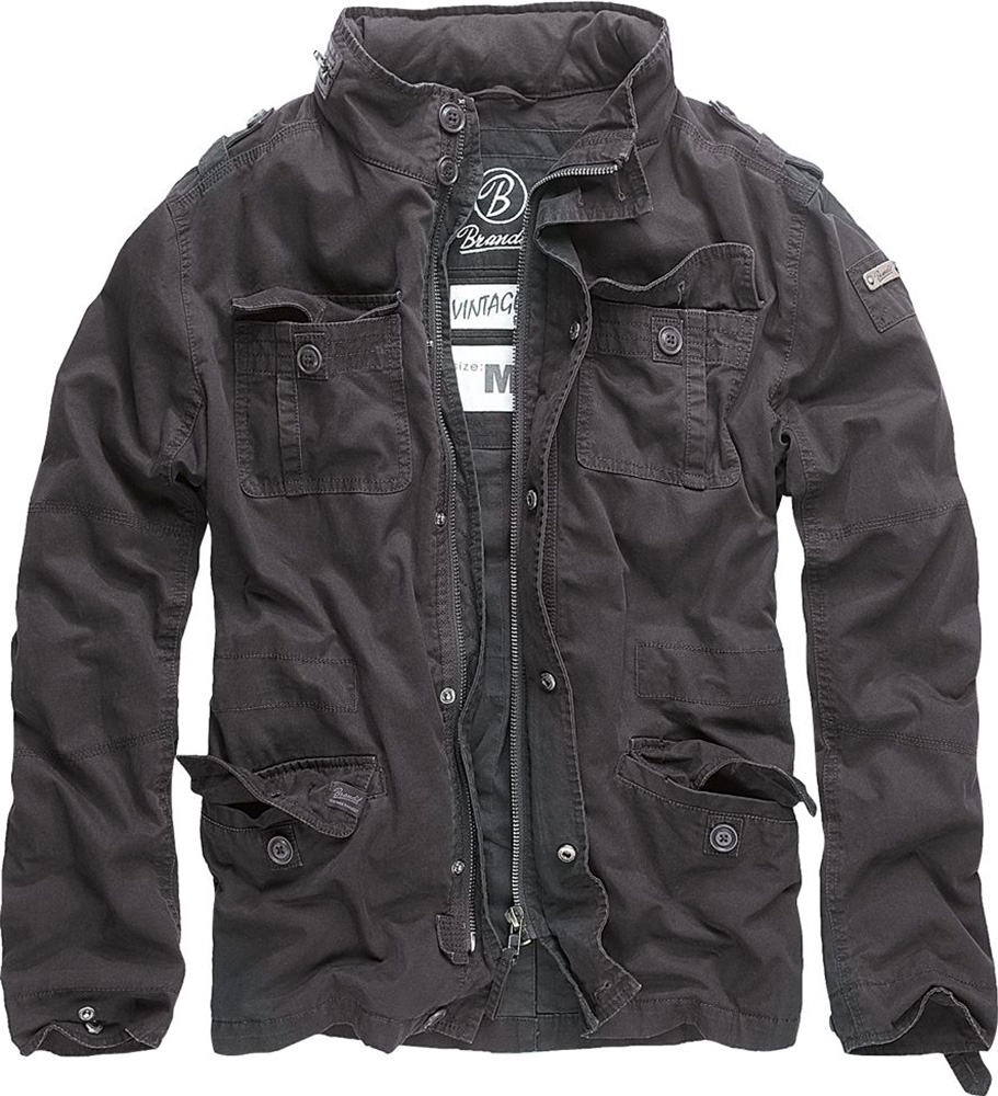 Brandit Jacke Britannia Jacke in Schwarz - Herren / Unisex