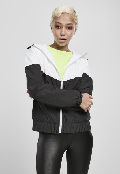 Urban Classics Women Light Jacket Ladies Arrow Windbreaker White/Black
