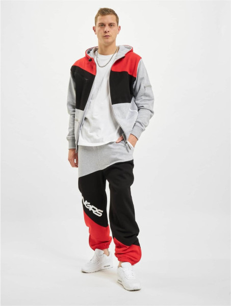 Dangerous DNGRS Trainingsanzug Sweat Suit Grey/Black/Red