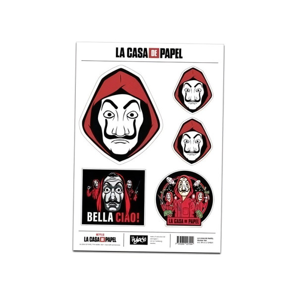 La Casa De Papel Sticker Set Aufkleber Red