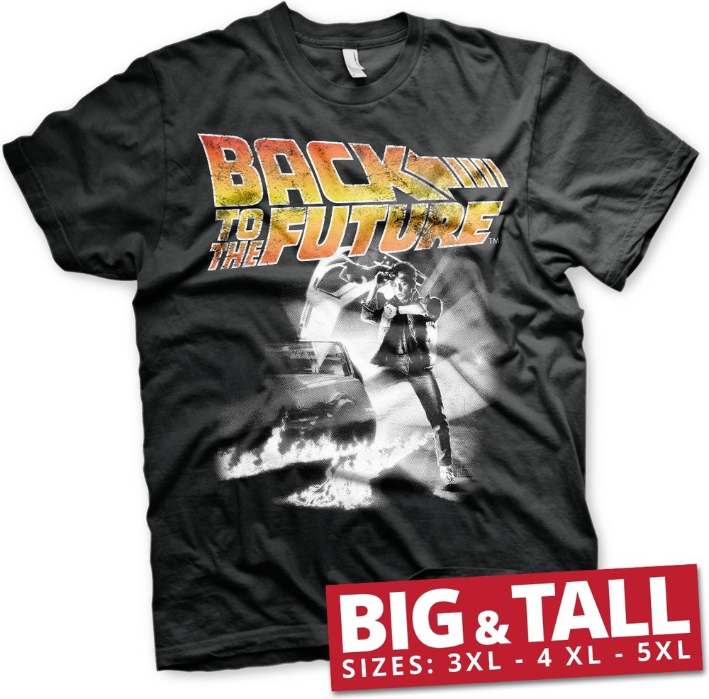 Back To The Future Poster Longsleeve Tee Schwarz-2XL - Herren / Unisex