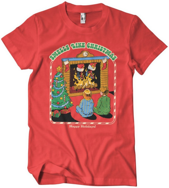 Steven Rhodes Smells Like Christmas T-Shirt Red