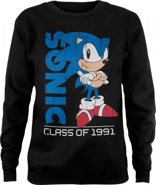Sonic The Hedgehog Class Of 1991 Girly Sweatshirt Damen Black