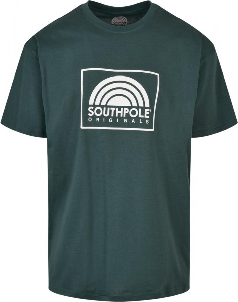 Southpole Square Logo Tee Bottlegreen