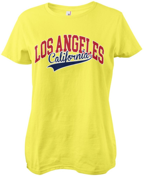 Hybris Los Angeles California Girly Tee Damen T-Shirt Yellow