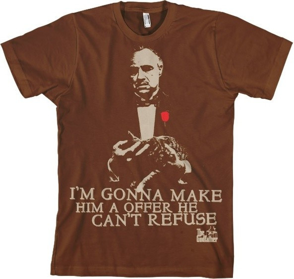 The Godfather Vito's Offer T-Shirt Brown