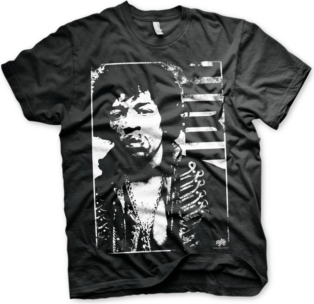 Jimi Hendrix Distressed T-Shirt Schwarz - Herren / Unisex