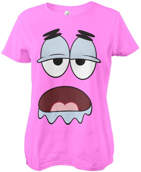 Spongebob Patrick Big Face Girly Tee Damen T-Shirt Pink