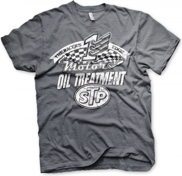 STP Oil Treatment Distressed T-Shirt Dark-Heather