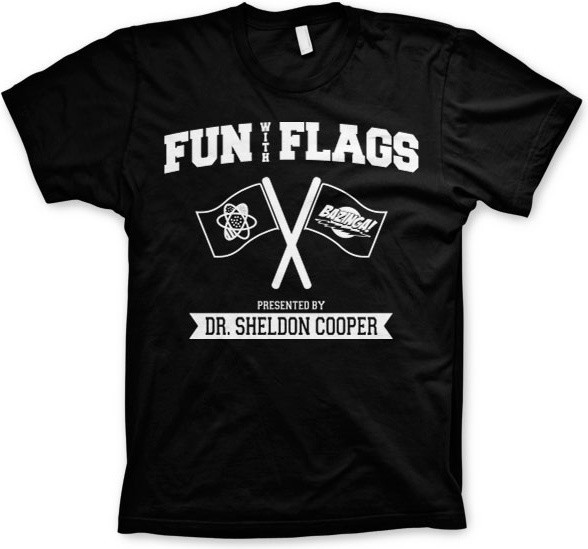 The Big Bang Theory Fun With Flags T-Shirt Black