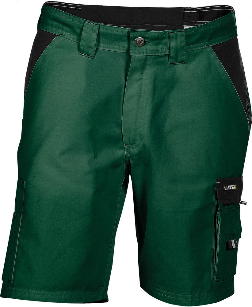Dassy Zweifarbige Arbeitsshorts Roma PESCO61 Flaschengrün/Schwarz - Herren / Unisex