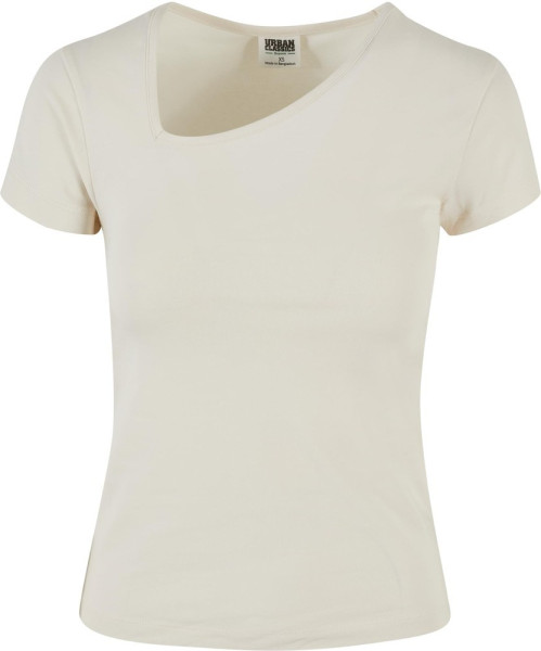 Urban Classics Damen T-Shirt Ladies Organic Asymmetric Neckline Tee