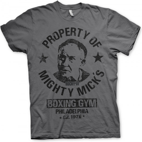 Rocky III Mighty Mick's Gym T-Shirt Dark-Grey
