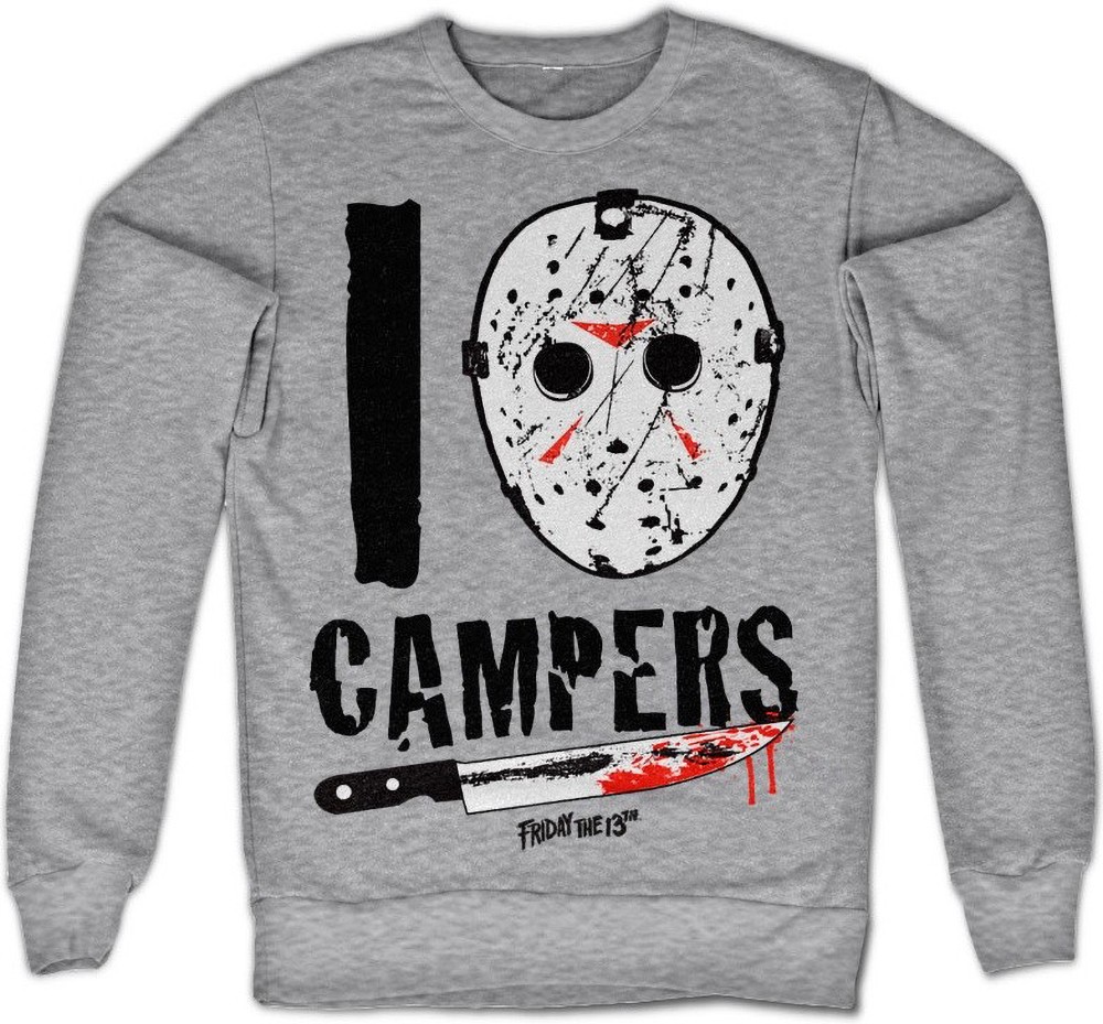 Friday the 13th I Jason Campers Sweatshirt Heather-Grau - Herren / Unisex