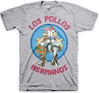 Breaking Bad Los Pollos Hermanos T-Shirt Heather-Grey Breaking Bad Los Pollos Hermanos T-Shirt Heather-Grey