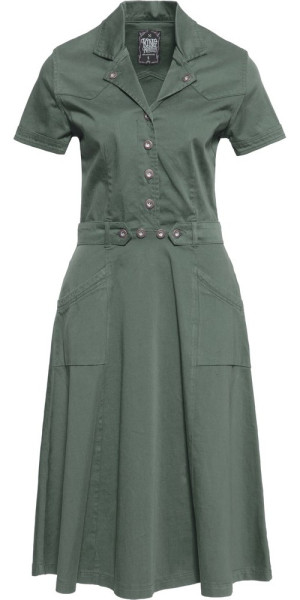 Queen Kerosin Workwear Swingkleid QK5201015000 Green