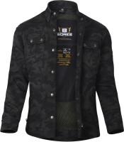 Bores Damen Motorradshirt Military-Jack Damen - Premium - Army Schwarz/Camouflage