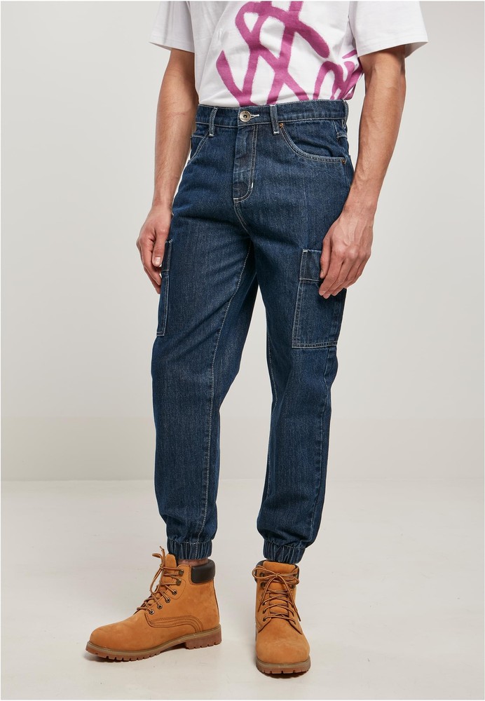 Southpole Hose Denim With Cargo Pockets Indigo Raw Hosen