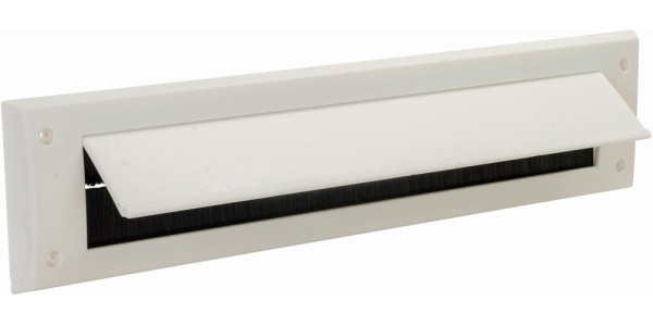 Fixman Dichtung Briefschlitzdichtung mit Klappe 338 x 78 mm, weiß-Weiß
