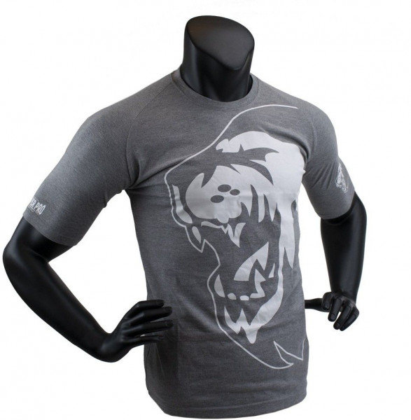 Super Pro T-Shirt Lion Logo Grau/Weiß