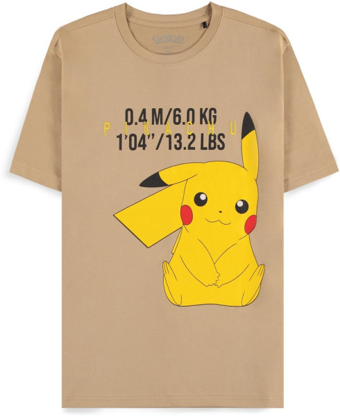 Pokémon - Pikachu Short Sleeved T-Shirt (Beige)