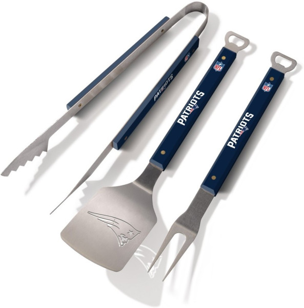 New England Patriots Grillbesteck Spirit Series 3-Piece BBQ Set American Football