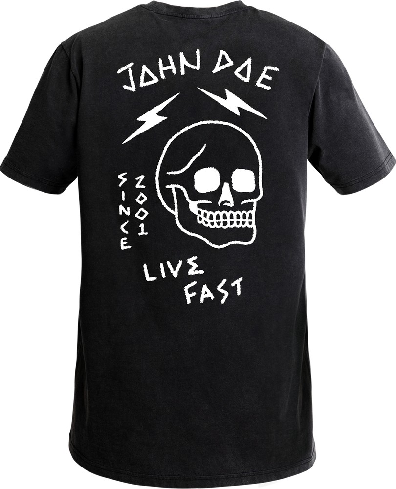 John Doe T-Shirt Live Fast Skull Schwarz - Herren / Unisex