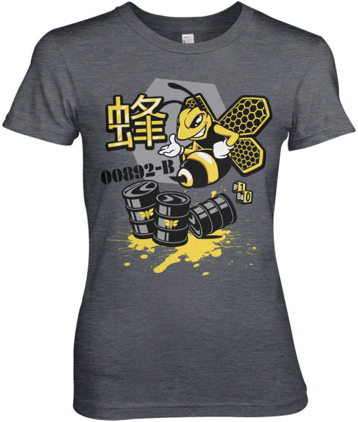 Breaking Bad Meth Bee 00892-B Girly Tee Damen T-Shirt Dark-Heather