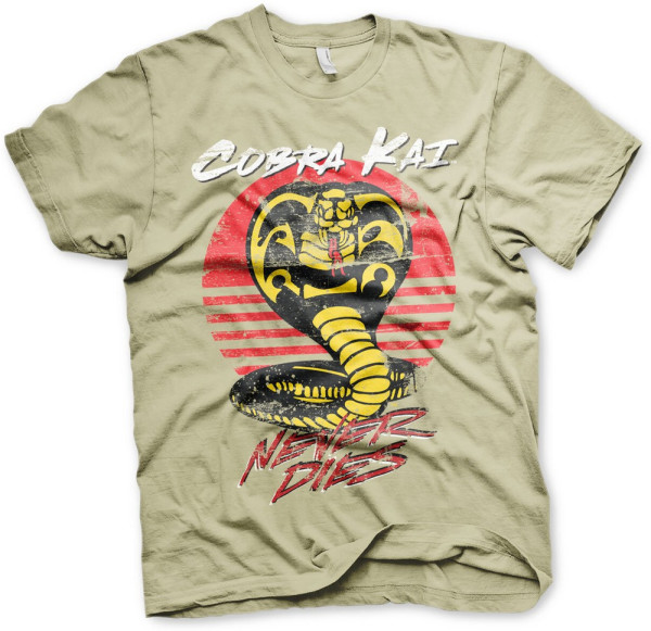 Cobra Kai Never Dies T-Shirt Khaki