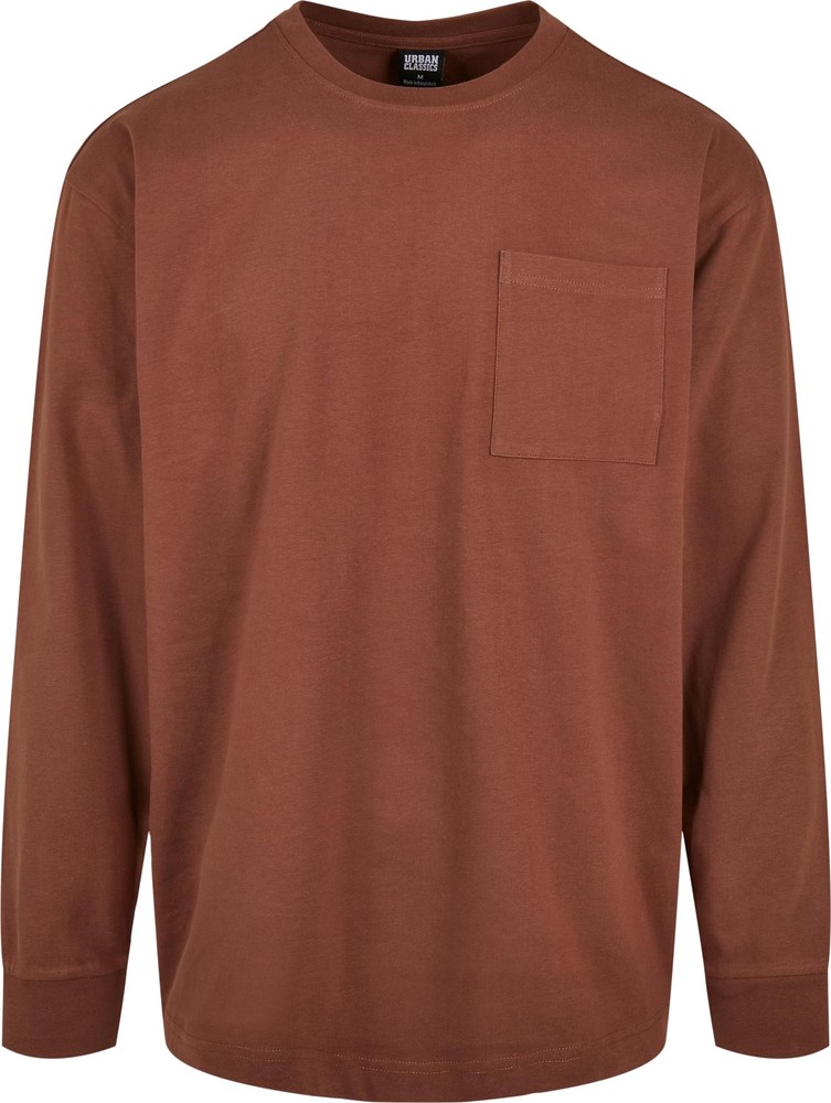 Urban Classics Heavy Oversized Pocket Longsleeve Bark - Herren / Unisex