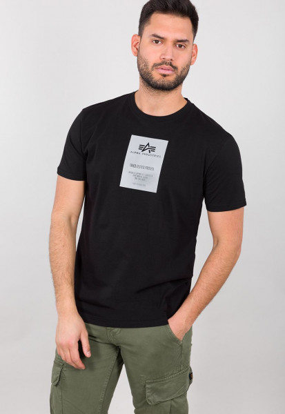 Alpha Industries T-Shirt Rainbow Reflective Label T Black
